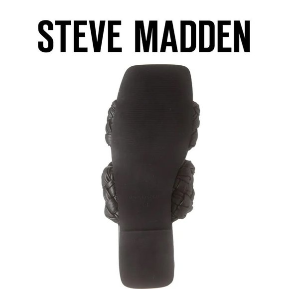 New Steve Madden Merrin Woven Sandal, Size 6.5, 8 and 8.5 - Black - Picture 6 of 7